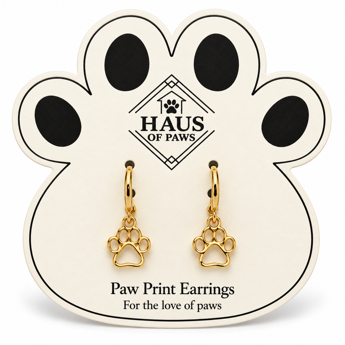 Paw Print Hoop Earrings